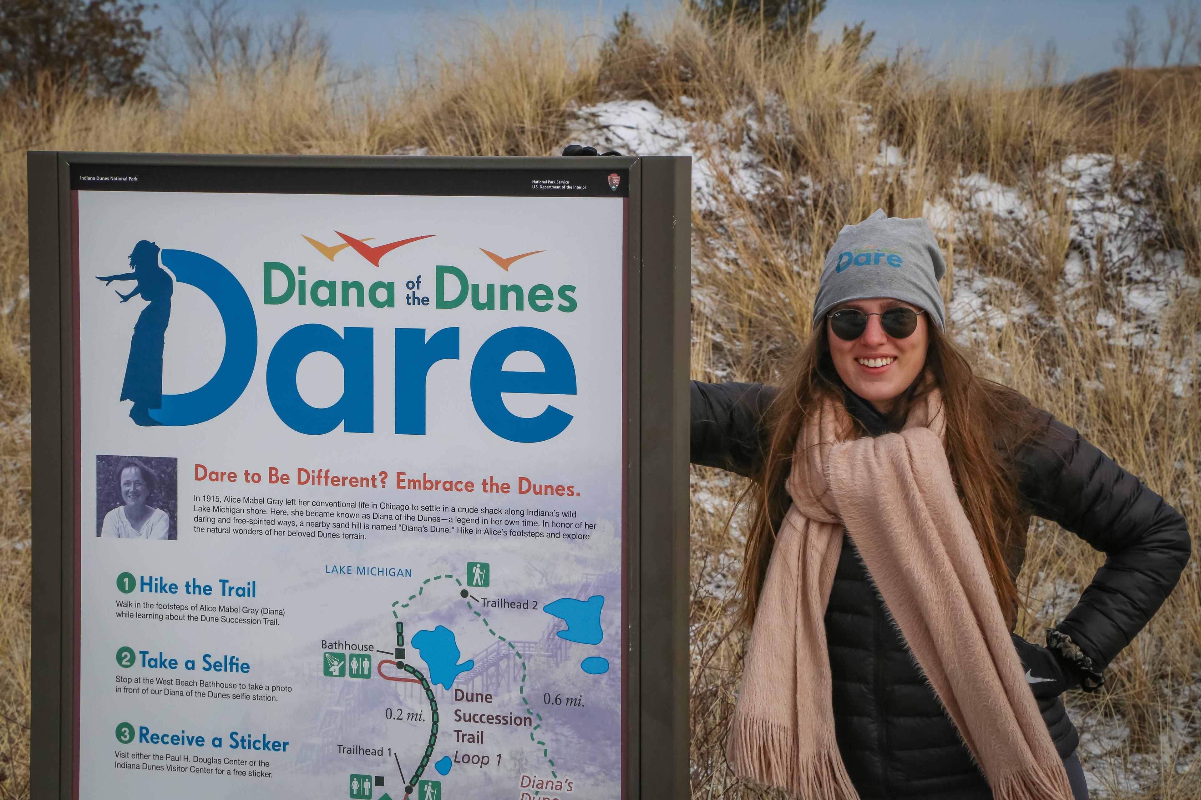 A visitor about to start the Diana's Dare