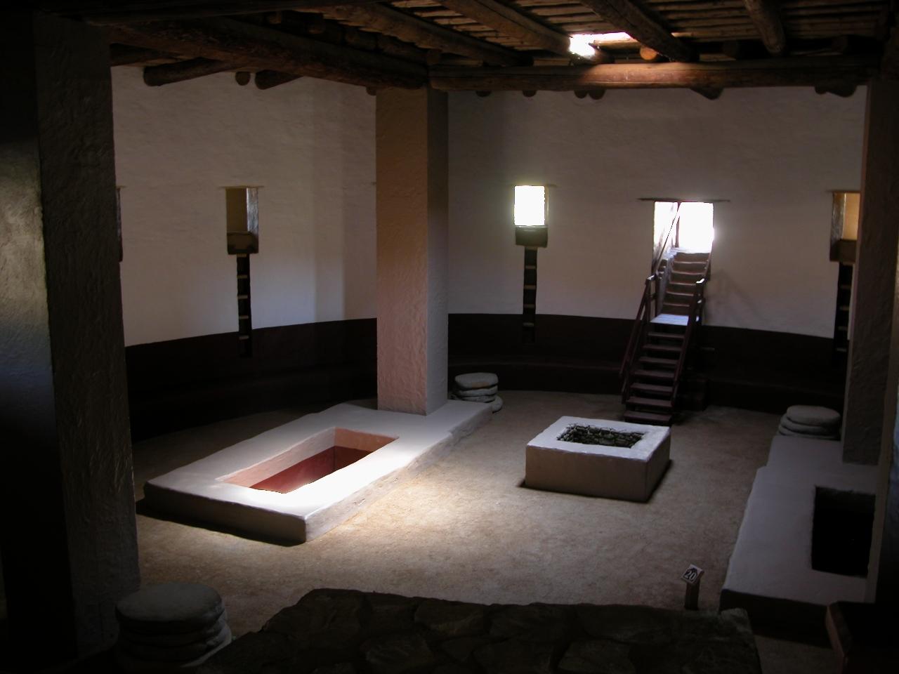 Interior of a reconstructed great kiva