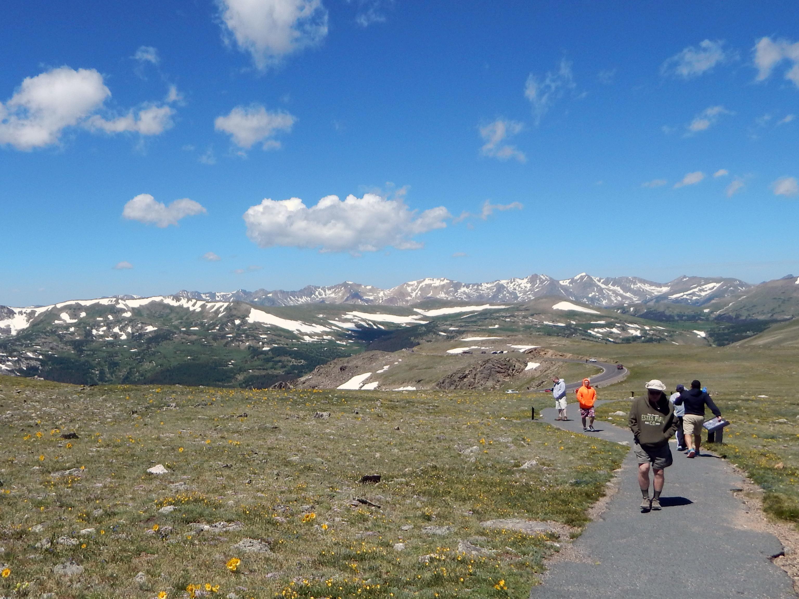 People are walking on the Tundra Communities Trail