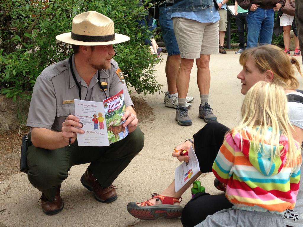Meet with a park ranger and earn your Junior Ranger Badge